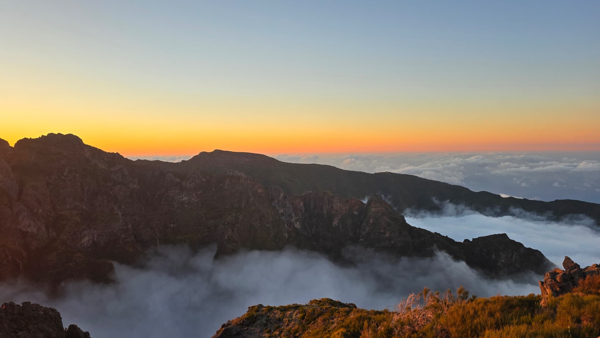 Madeira mountains above the clouds
